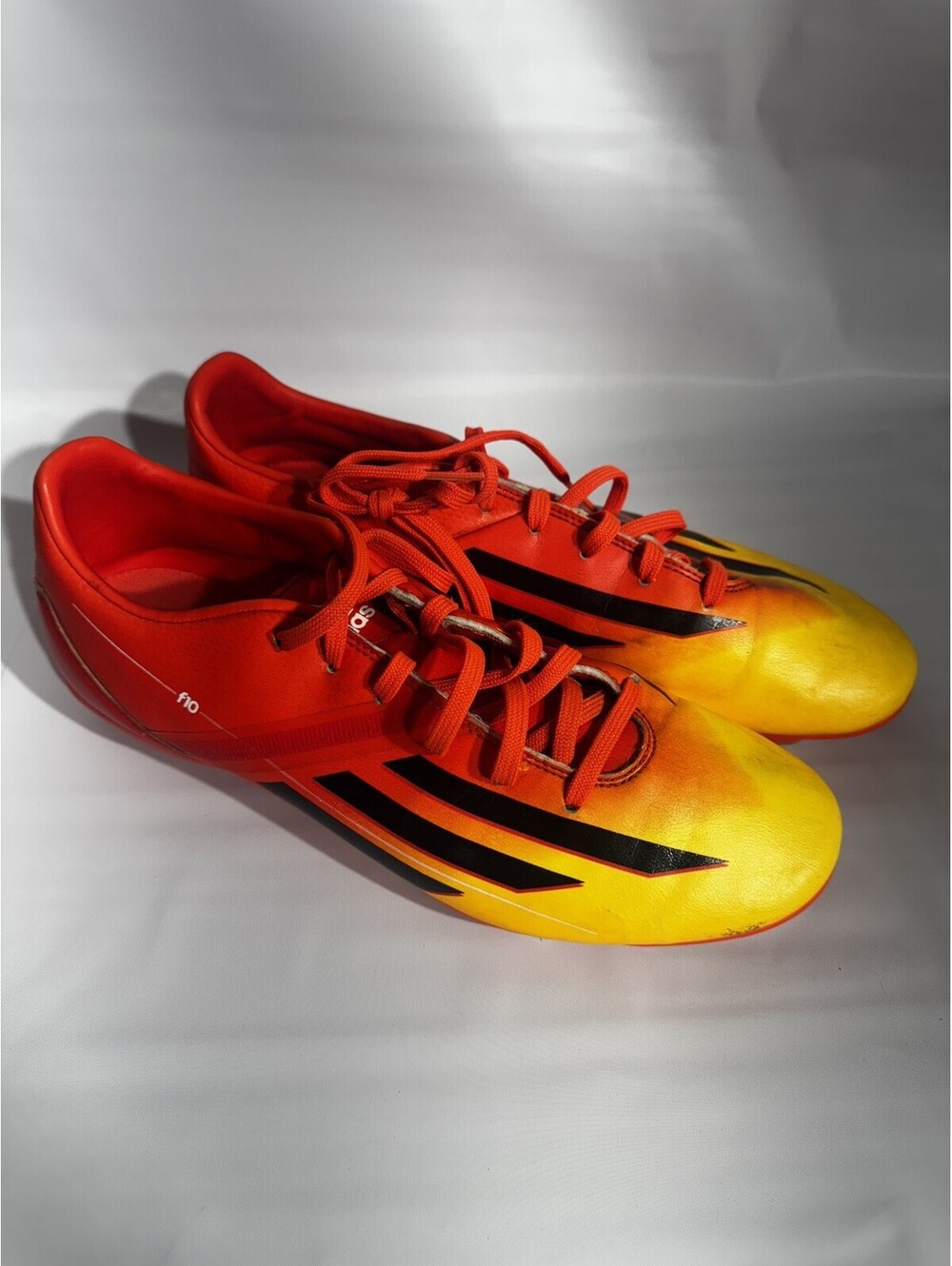 Adidas F10 FG Soccer Football Cleats M21951 Men's Size 11 Orange/Yellow